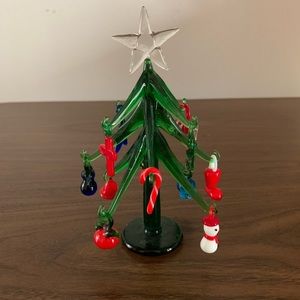 Glass tabletop mini tree